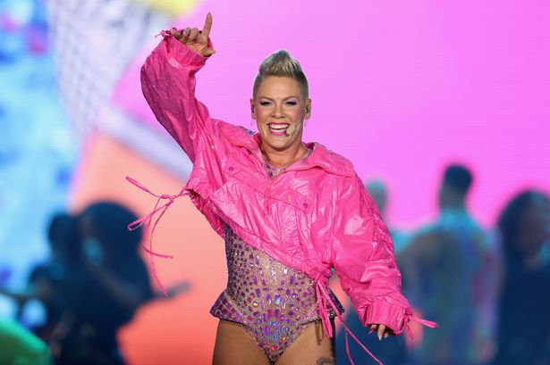 P!nk performs during her Summer Carnival tour at Chase Field on October 09, 2023 in Phoenix, Arizona
