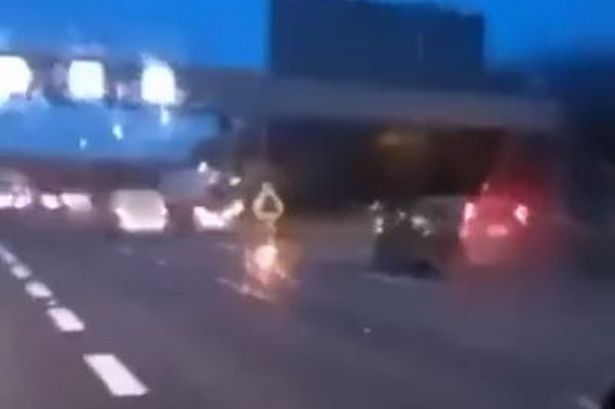 E-scooter filmed on Dublin's M50 motorway