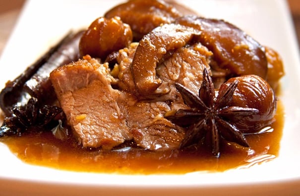 Recipe for Easy, Excellent Pork Roast With Chestnuts!