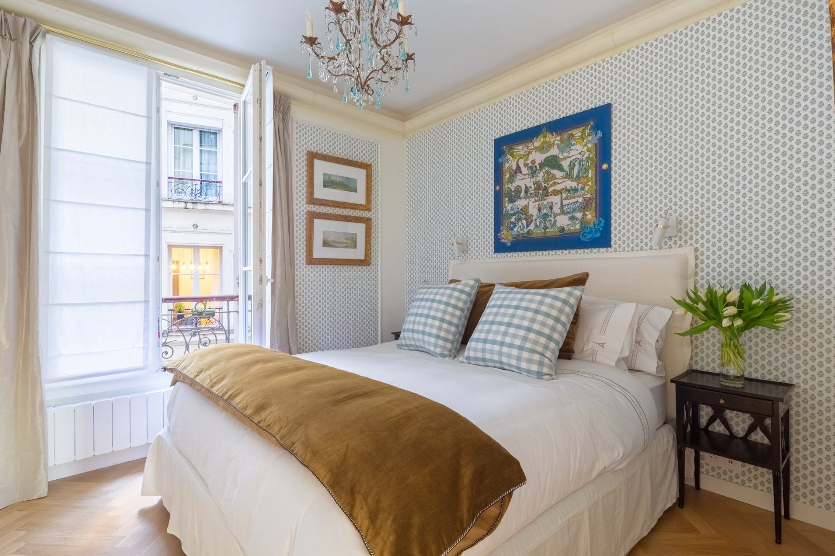 Hermès scarf framed