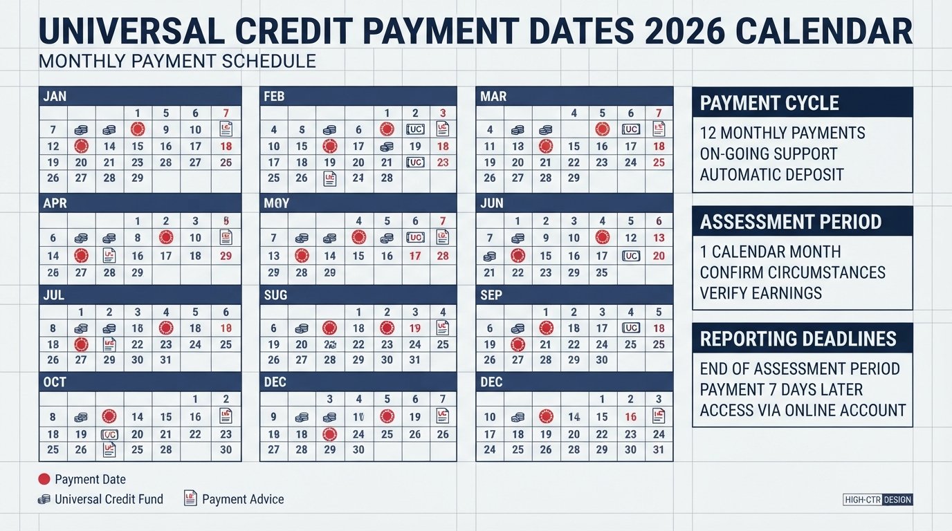 Universal Credit payment dates 2026