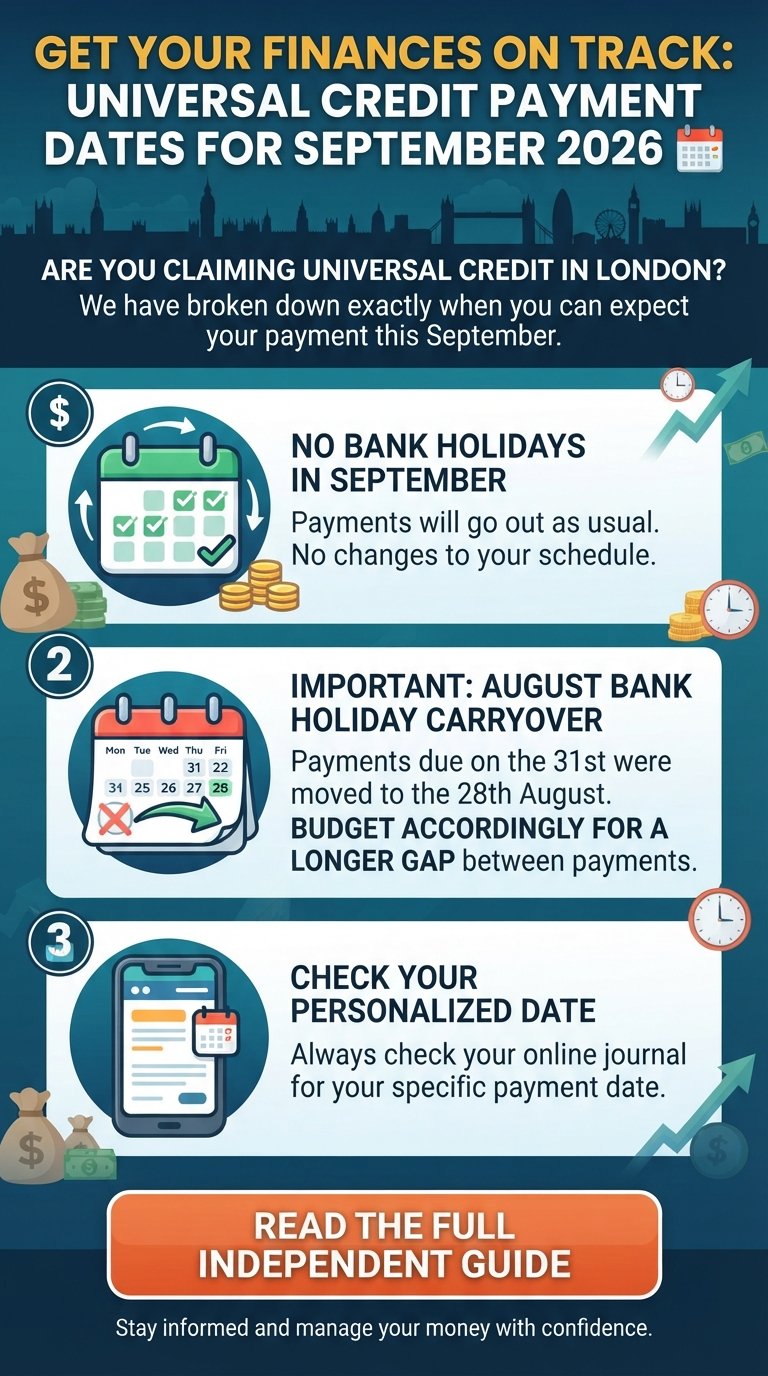 Universal Credit payment dates September 2026