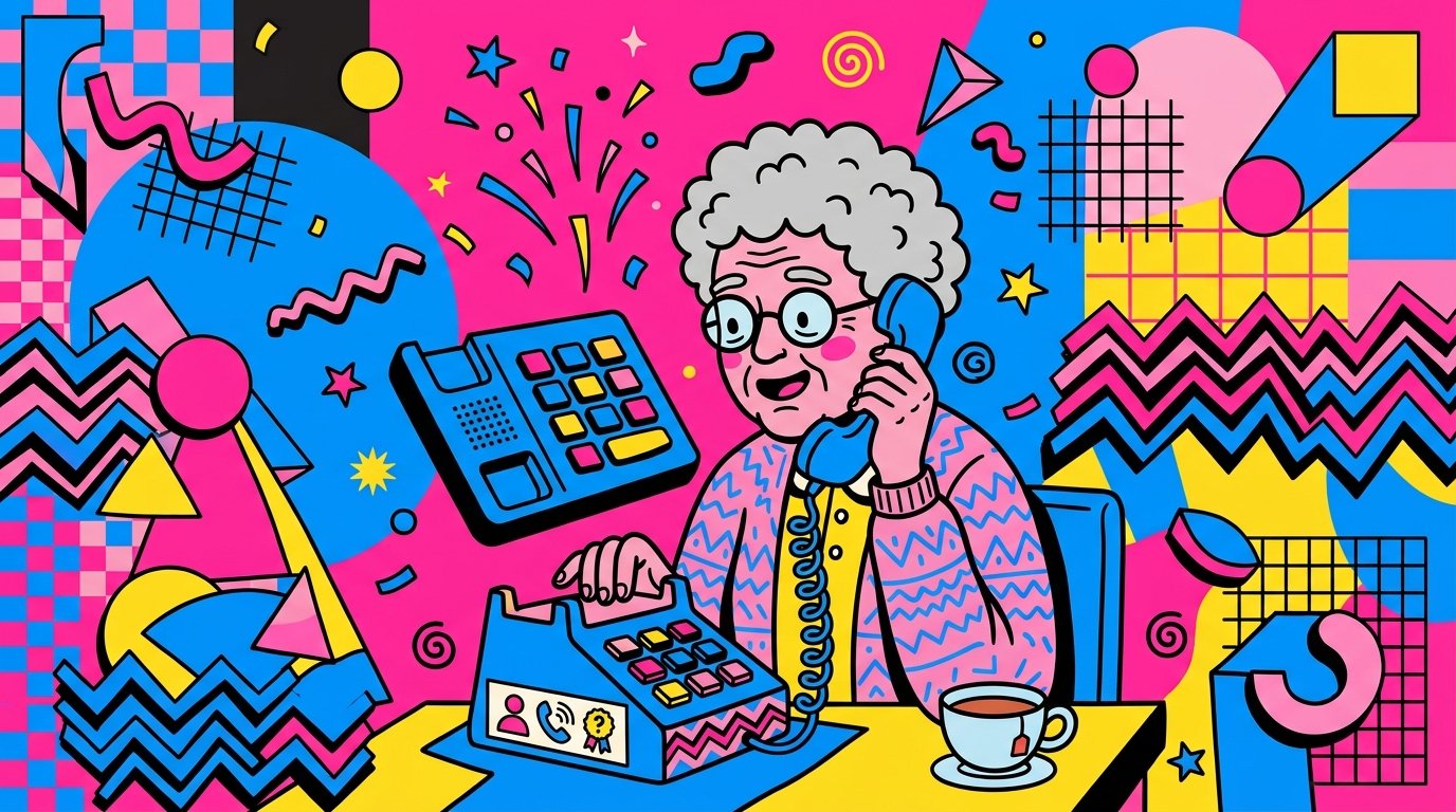Pensioner calling the DWP Attendance Allowance contact number from a landline phone at home