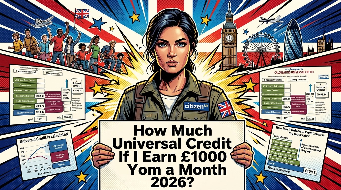 How Much Universal Credit If I Earn £1000 a Month 2026